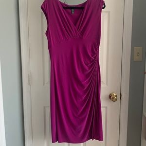 bright purple dress